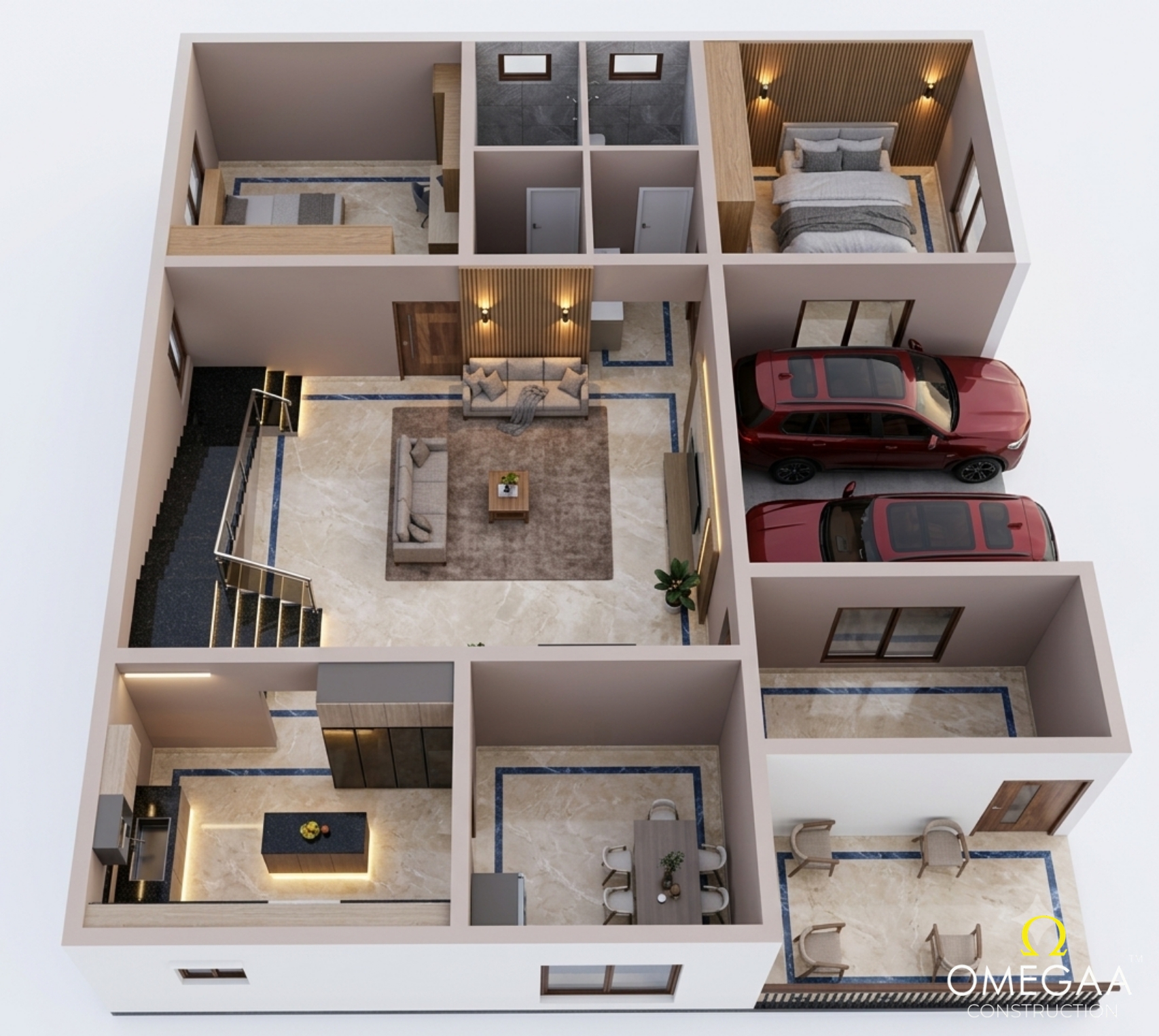 Duplex Top Left View